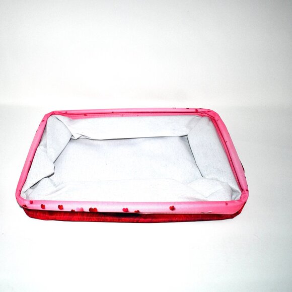 Valentine's Day Storage Basket, Large Collapsible Fabric Bin with Handles, NWT - Picture 2 of 5